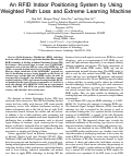 Cover page: An RFID Indoor Positioning System by Using Weighted Path Loss and Extreme Learning Machine