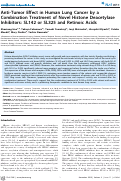 Cover page: Anti-Tumor Effect in Human Lung Cancer by a Combination Treatment of Novel Histone Deacetylase Inhibitors: SL142 or SL325 and Retinoic Acids