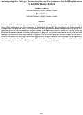 Cover page: Investigating the Utility of Prompting Novice Programmers for Self-Explanations to Improve Mental Models