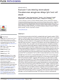 Cover page: Exotoxin S secreted by internalized Pseudomonas aeruginosa delays lytic host cell death.