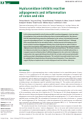 Cover page: Hyaluronidase inhibits reactive adipogenesis and inflammation of colon and skin