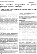 Cover page: Novel sutureless transplantation for primary pterygium associated with cysts