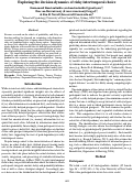 Cover page: Exploring the decision dynamics of risky intertemporal choice