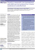 Cover page: Proactive community case management and child survival: protocol for a cluster randomised controlled trial
