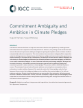 Cover page: Commitment Ambiguity and Ambition in Climate Pledges