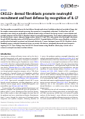 Cover page: CXCL12+ dermal fibroblasts promote neutrophil recruitment and host defense by recognition of IL-17