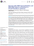 Cover page: Genome-wide DNA hypomethylation and RNA:DNA hybrid accumulation in Aicardi–Goutières syndrome