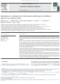 Cover page: Examination of community-level interventions addressing early childhood obesity in Los Angeles County.