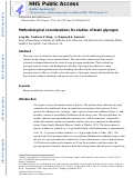 Cover page: Methodological considerations for studies of brain glycogen
