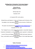 Cover page: Building China's Information Technology Industry: Tariff Policy and China's Accession to the WTO