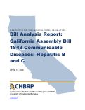 Cover page of Analysis of California Assembly Bill 1843:&nbsp;Communicable Diseases: Hepatitis B and C