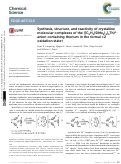 Cover page: Synthesis, structure, and reactivity of crystalline molecular complexes of the {[C 5 H 3 (SiMe 3 ) 2 ] 3 Th} 1− anion containing thorium in the formal +2 oxidation state