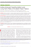 Cover page: Iodine-Induced Hypothyroidism and Long-Term Risks of Incident Heart Failure.