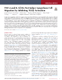 Cover page: TNF-α and IL-1β Do Not Induce Langerhans Cell Migration by Inhibiting TGFβ Activation