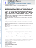 Cover page: Bendamustine added to allogeneic conditioning improves long-term outcomes in patients with CLL.