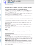 Cover page: Persistent organic pollutants and maternal glycemic outcomes in a diverse pregnancy cohort of overweight women