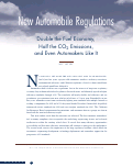 Cover page: New Automobile Regulations: Double the Fuel Economy, Half the CO2 Emissions, and Even Automakers Like It