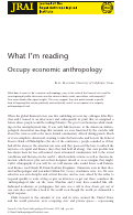 Cover page: Occupy economic anthropology