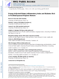 Cover page: Energy-Adjusted Dietary Inflammatory Index and Diabetes Risk in Postmenopausal Hispanic Women.