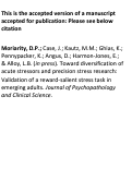 Cover page: Toward Diversification of Acute Stressors and Precision Stress Research: A Stage 2 Registered Report Validating a Reward-Salient Stress Task in Emerging Adults