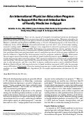 Cover page: An international physician education program to support the recent introduction of family medicine in Egypt.