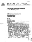 Cover page: A Photometric and Energy Assessment of a Novel Lighting System