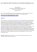 Cover page: Does collaboration affect the duration of environmental permitting processes?