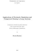Cover page: Applications of Stochastic Simulation and Compressed Sensing to Large Systems