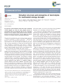Cover page: Solvation structure and energetics of electrolytes for multivalent energy storage