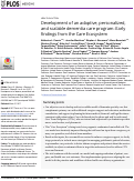 Cover page: Development of an adaptive, personalized, and scalable dementia care program: Early findings from the Care Ecosystem