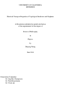 Cover page: Electrical Transport Properties of Topological Insulators and Graphene