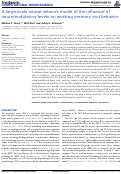 Cover page: A large-scale neural network model of the influence of neuromodulatory levels on working memory and behavior