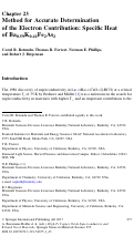 Cover page: Method for Accurate Determination of the Electron Contribution: Specific Heat of Ba0.59K0.41Fe2As2