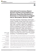 Cover page: International Consensus Based Review and Recommendations for Minimum Reporting Standards in Research on Transcutaneous Vagus Nerve Stimulation (Version 2020)