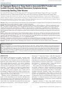 Cover page: An Aggregate Measure of Sleep Health Is Associated With Prevalent and Incident Clinically Significant Depression Symptoms Among Community-Dwelling Older Women