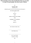 Cover page: Characterization of Glycocalyx for Biomarker Discovery in Cancer by Liquid Chromatography-Mass Spectrometry Methods