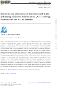 Cover page: Search for new phenomena in final states with b-jets and missing transverse momentum in s = 13 TeV pp collisions with the ATLAS detector