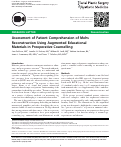 Cover page of Assessment of Patient Comprehension of Mohs Reconstruction Using Augmented Educational Materials in Preoperative Counselling