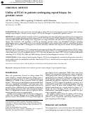 Cover page: Utility of PCA3 in patients undergoing repeat biopsy for prostate cancer