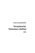 Cover page: String Quartet. Extensions, distilled