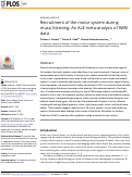 Cover page: Recruitment of the motor system during music listening: An ALE meta-analysis of fMRI data.