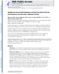 Cover page: Healthcare-Associated Pathogens and Nursing Home Policies and Practices: Results From a National Survey