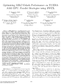 Cover page: Optimizing MILC-Dslash Performance on NVIDIA A100 GPU: Parallel Strategies using SYCL