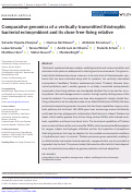 Cover page: Comparative genomics of a vertically transmitted thiotrophic bacterial ectosymbiont and its close free-living relative.