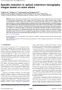 Cover page: Speckle reduction in optical coherence tomography images based on wave atoms