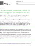 Cover page: The Gene Expression Deconvolution Interactive Tool (GEDIT): accurate cell type quantification from gene expression data