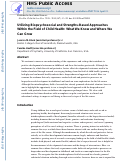 Cover page: Utilizing Biopsychosocial and Strengths‐Based Approaches Within the Field of Child Health: What We Know and Where We Can Grow