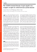 Cover page: The COOH-terminal domain of agrin signals via a synaptic receptor in central nervous system neurons