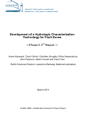 Cover page: Development of a Hydrologic Characterization Technology for Fault Zones
Phase II 2nd Report