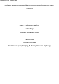 Cover page: Apples and Oranges: Developmental Discontinuities in Spoken-Language Processing?